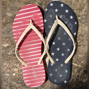 Old Navy Red and Blue Star-Striped Sandals